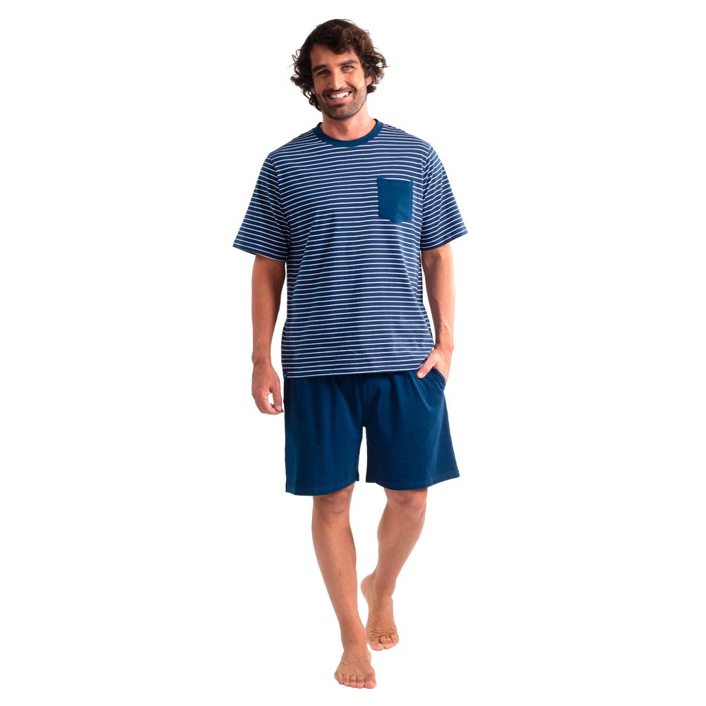Pijama Corto Diseño Tejido Algodón