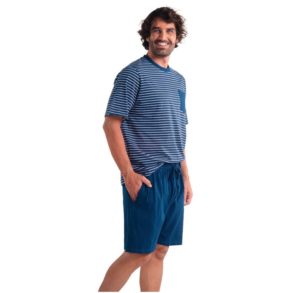 Pijama Corto Diseño Tejido Algodón