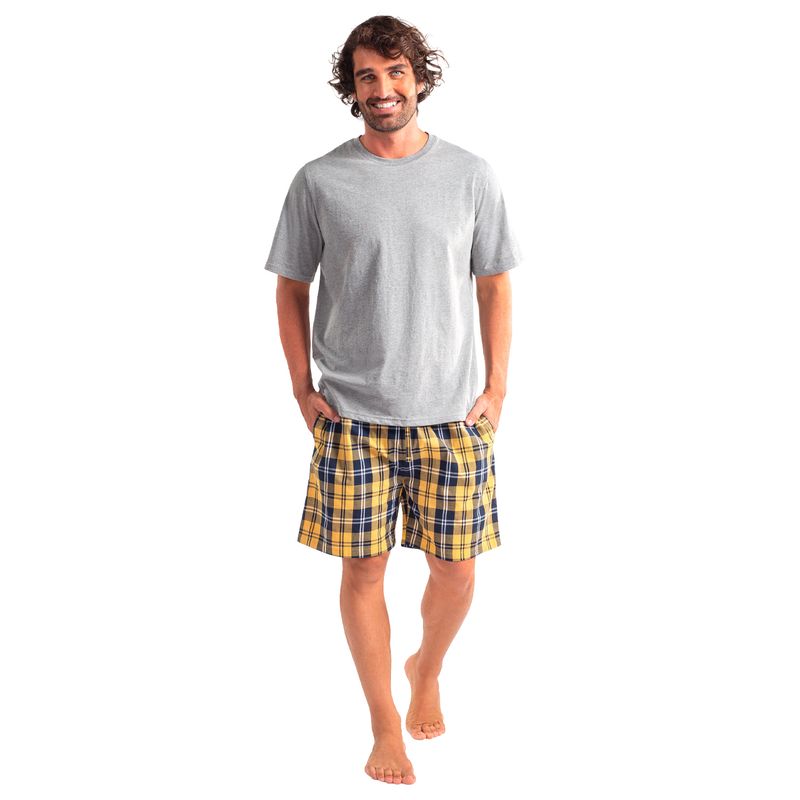 MT30147_Pijama-Corto-Melange-Diseño-Estampado-Algodon-