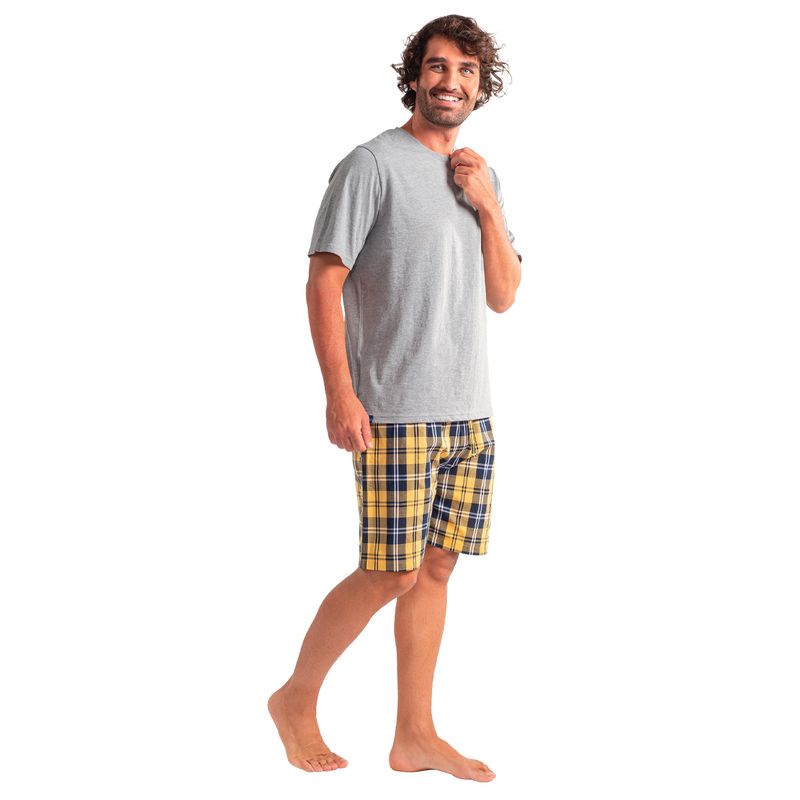 MT30147_Pijama-Corto-Melange-Diseño-Estampado-Algodon-