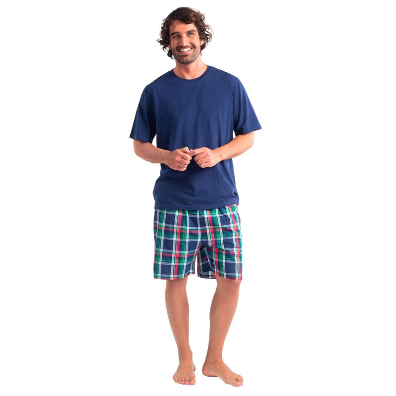 MT30148_Pijama-Corto-Diseño-Liso-Algodon-