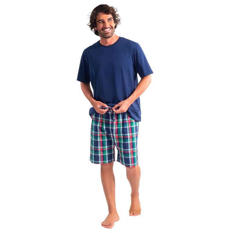 MT30148_Pijama-Corto-Diseño-Liso-Algodon-