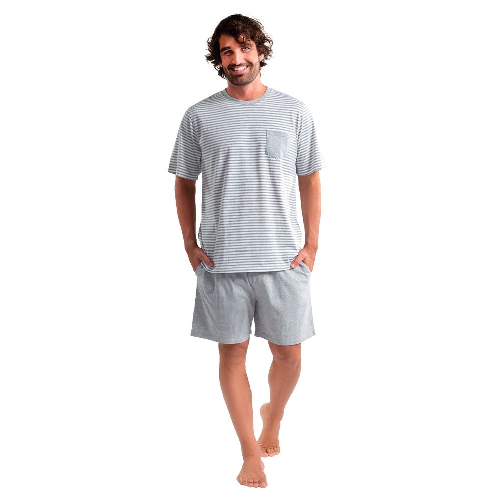 Pijama Corto Diseño Tejido Algodón