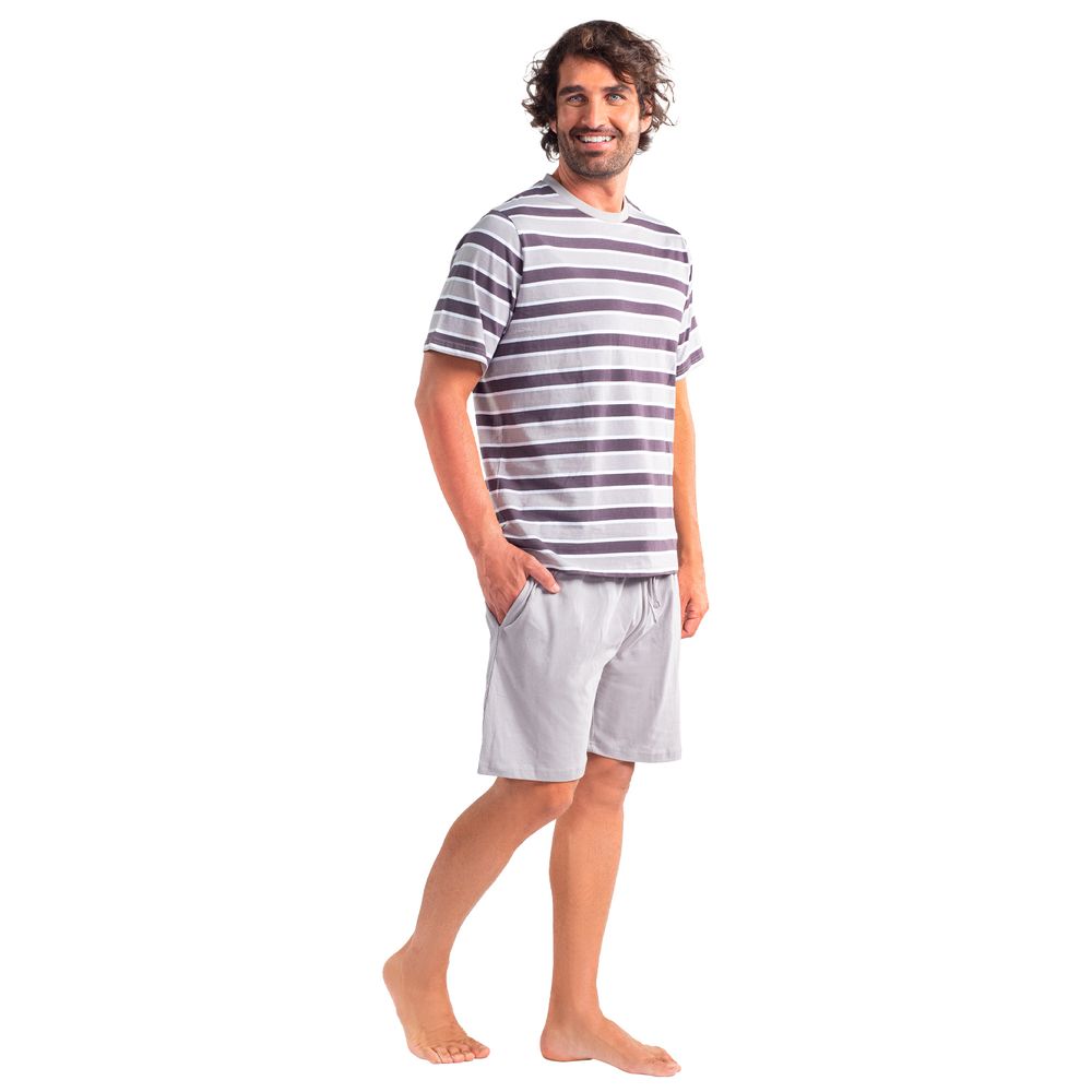 Pijama Corto Diseño Tejido Algodón