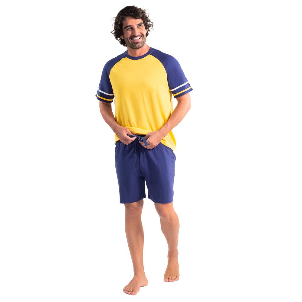 Pijama Corto Bicolor Algodón