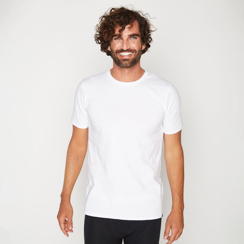 PACK 2 CAMISETAS TOP BLANCA HOMBRE ALGODÓN