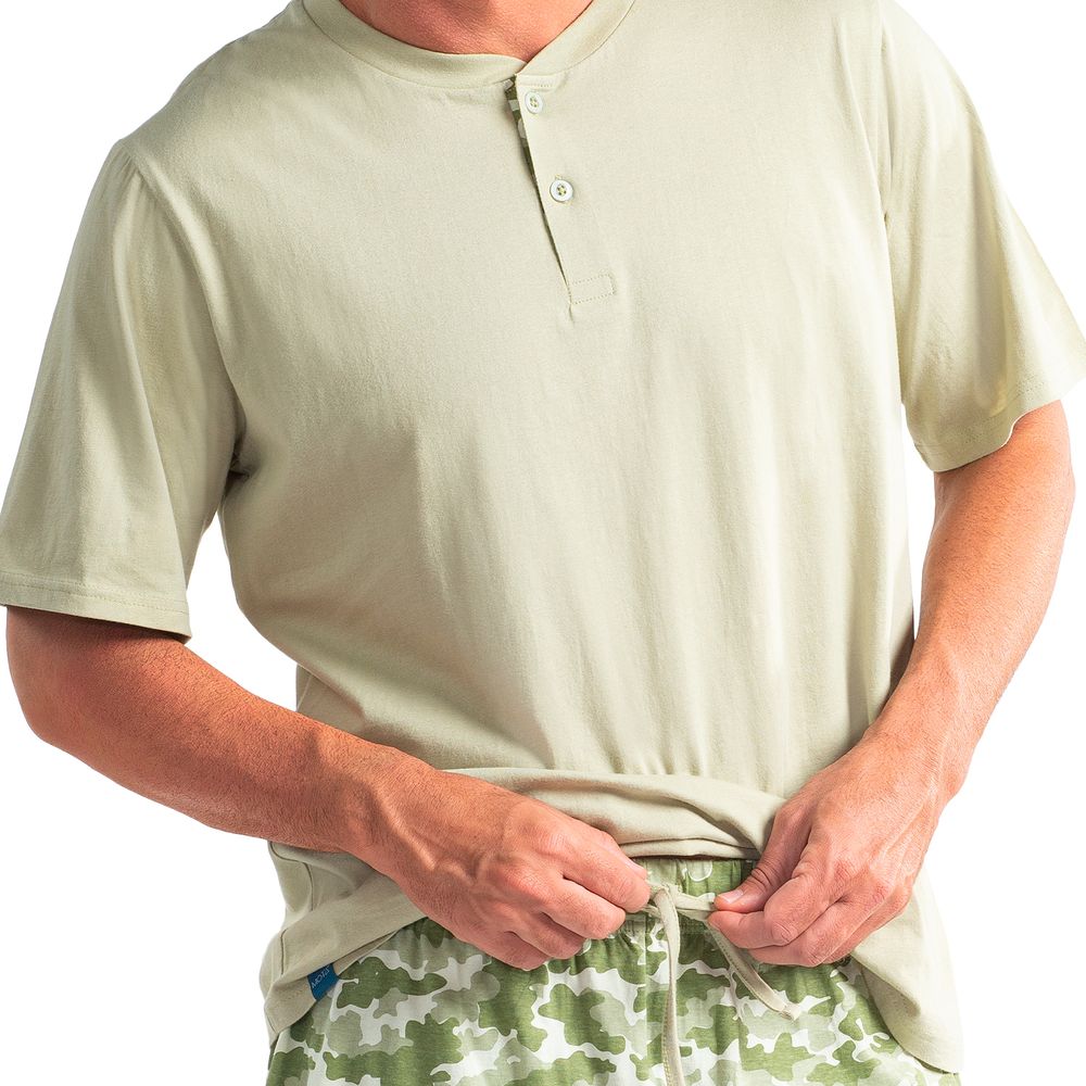 Pijama Corto Diseño Liso Algodón